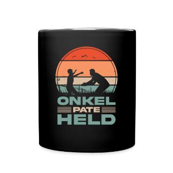 Onkel Patenonkel Held Onkel Uncle - Tasse einfarbig - Schwarz - Vorne
