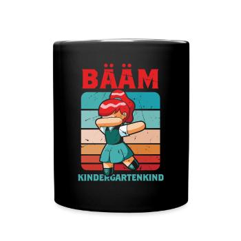 Bääm Kindergartenkind Kindergarten Mädchen - Tasse einfarbig - Schwarz - Vorne