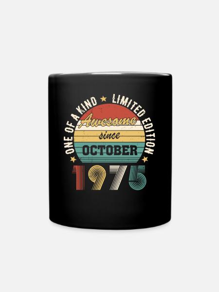 Génial depuis octobre 1975 Cadeau d’anniversaire - Mug uni - noir