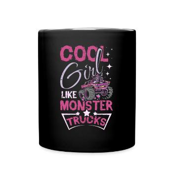 Des filles cool comme les Monster trucks - Mug uni - noir - Devant