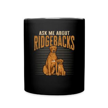 Rhodesian Ridgeback Dog - Full Colour Mug - black - Front