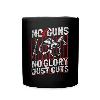 Pas d’armes à feu Pas de gloire Juste GutsSal Officier - Mug uni - noir - Devant