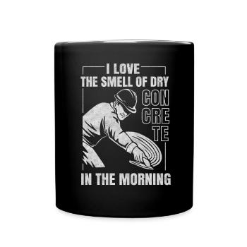 The Smell Of Dry Concrete Funny Concrete Paver - Full Colour Mug - black - Front