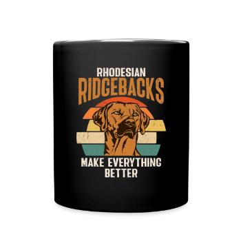 Rhodesian Ridgeback Dog - Full Colour Mug - black - Front