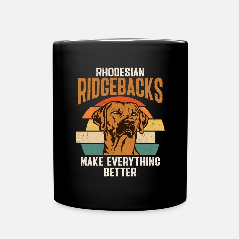 Rhodesian Ridgeback Hund - Tasse einfarbig - Schwarz
