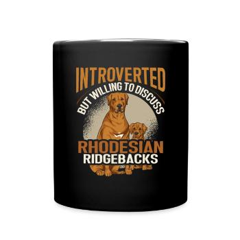 Rhodesian Ridgeback Dog - Full Colour Mug - black - Front