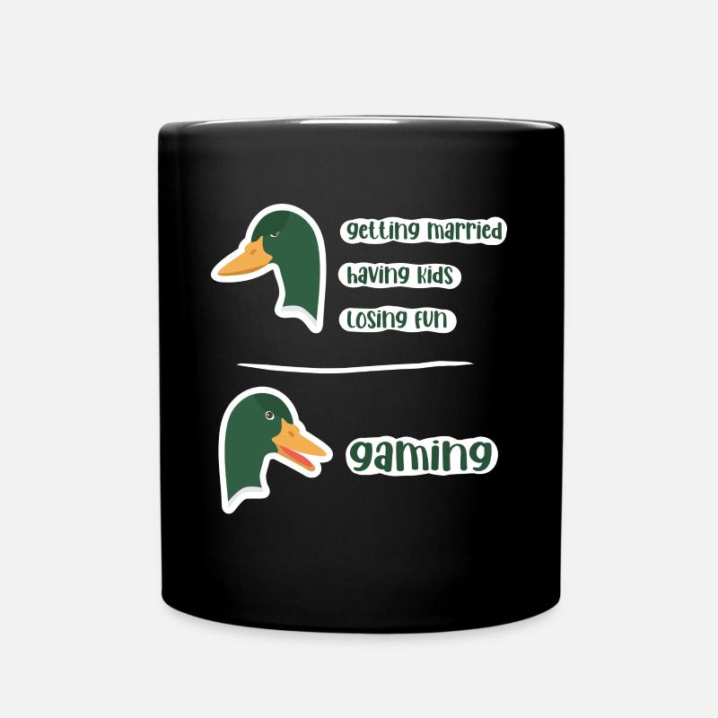 Gaming Geek Meme - Fun Gaming Design - Full Colour Mug - black