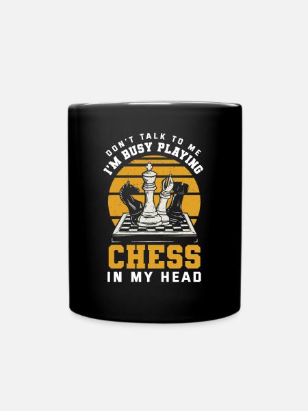 Drôle de joueur d’échecs Cadeau de joueur d’échecs - Mug uni - noir
