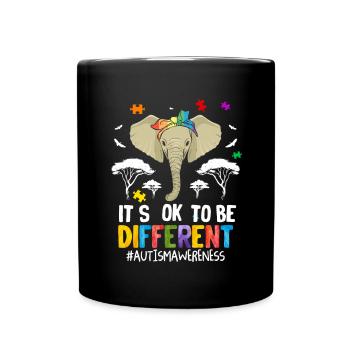 Autismus Geschenk Autist Asperger ADHS Autism - Tasse einfarbig - Schwarz - Vorne