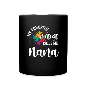 Autist Tshirt Autimus Geschenk Asperger Kinder - Tasse einfarbig - Schwarz - Vorne