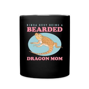 Bearded Dragon Mom Bearded Dragon Reptiles Gift - Full Colour Mug - black - Front