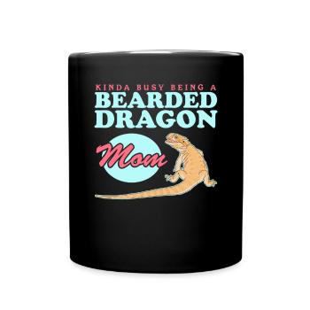 Bearded Dragon Mom | Bearded Dragon Reptiles Gift - Full Colour Mug - black - Front