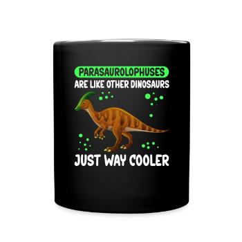 Parasaurolophus Dinosaur | Dinos Gift - Full Colour Mug - black - Front