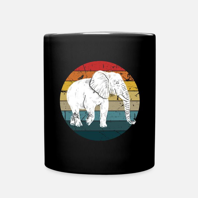 Elefant - Tasse einfarbig - Schwarz