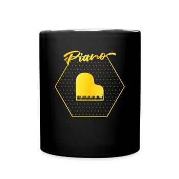 Piano - Mug uni - noir - Devant