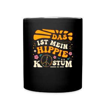 Hippie Peace Groovy Flowerpower Boho Woodstock - Full Colour Mug - black - Front