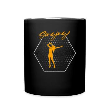 Singen - Tasse einfarbig - Schwarz - Vorne