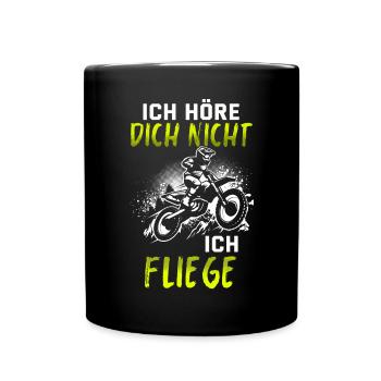 Motocross Geschenk Für Enduro Supermoto Dirt Bike - Tasse einfarbig - Schwarz - Vorne