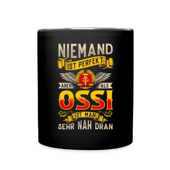 Ossi Geschenk Ostdeutschland NVA Germania Osten - Tasse einfarbig - Schwarz - Vorne