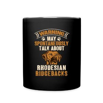 Rhodesian Ridgeback Dog - Full Colour Mug - black - Front