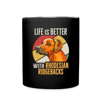 Rhodesian Ridgeback Dog - Full Colour Mug - black - Front