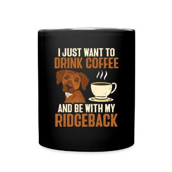 Rhodesian Ridgeback Dog - Full Colour Mug - black - Front