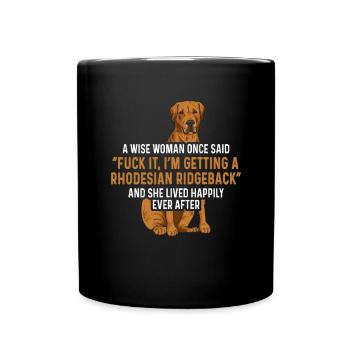 Rhodesian Ridgeback Dog - Full Colour Mug - black - Front