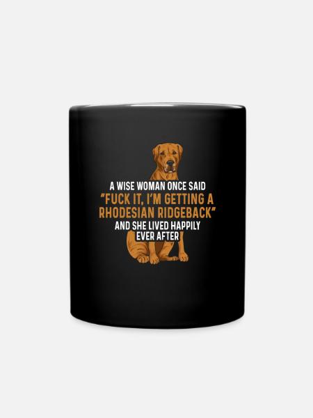 Rhodesian Ridgeback Hund - Tasse einfarbig - Schwarz