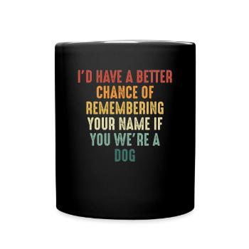 If you were a dog - Full Colour Mug - black - Front