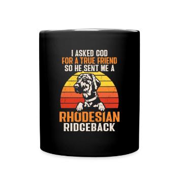 Rhodesian Ridgeback Dog - Full Colour Mug - black - Front