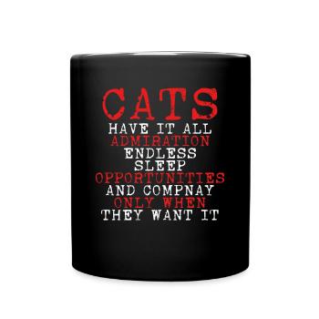 Cats have all admiration - Full Colour Mug - black - Front