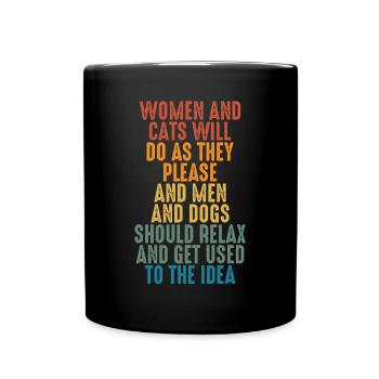 Femmes et chats - Mug uni - noir - Devant
