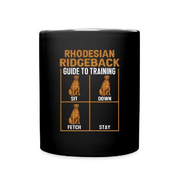 Rhodesian Ridgeback Dog - Full Colour Mug - black - Front