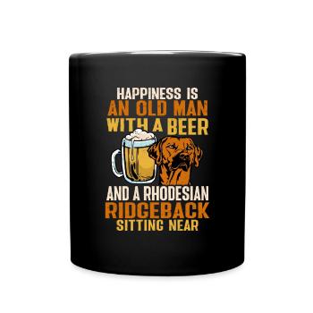 Rhodesian Ridgeback Dog - Full Colour Mug - black - Front