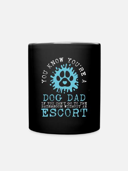 Dog father Bauer - Full Colour Mug - black