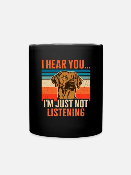 Rhodesian Ridgeback Hund - Enfärgad mugg - svart