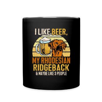 Rhodesian Ridgeback Dog - Full Colour Mug - black - Front