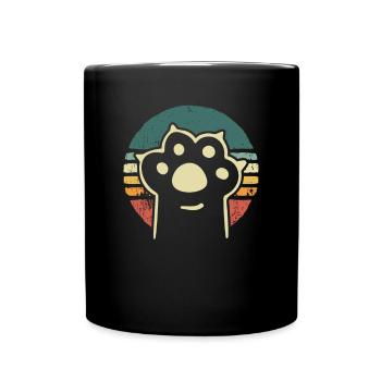 Patte de chat vintage - Mug uni - noir - Devant