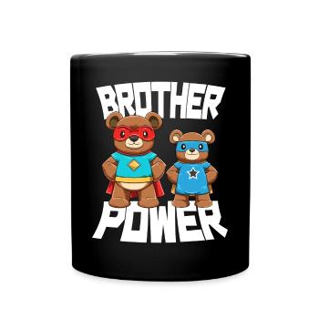 Super Bears Big Brother - Bruder Macht - - Tasse einfarbig - Schwarz - Vorne