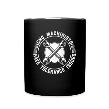 Opérateur de machine de découpe Opérateur de machine CNC - Mug uni - noir - Devant