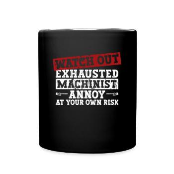 Zerspanungsmechaniker CNC Maschine Maschinenführer - Tasse einfarbig - Schwarz - Vorne