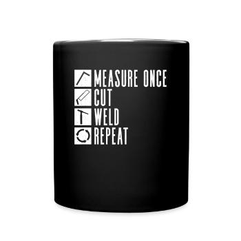 Zerspanungsmechaniker CNC Maschine Maschinenführer - Tasse einfarbig - Schwarz - Vorne