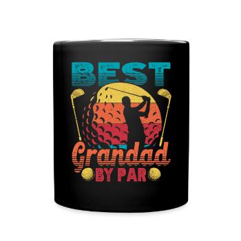 Retro Bester Opa Golfer Golfen - Tasse einfarbig - Schwarz - Vorne