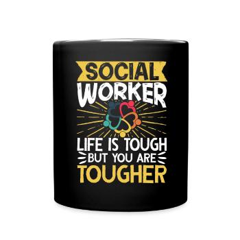School Social Work Month Social - Tasse einfarbig - Schwarz - Vorne