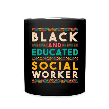 School Social Work Month African - Full Colour Mug - black - Front