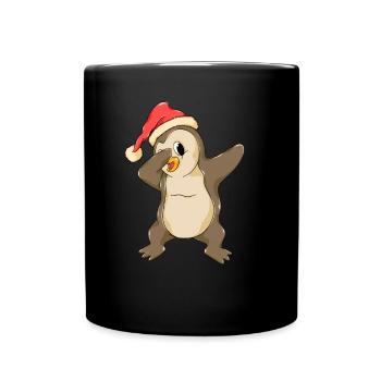 Dabbing Pinguin Santa Weihnachten Xmas Dab - Tasse einfarbig - Schwarz - Vorne