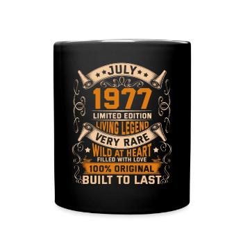 Birthday Legends 100% Original Juillet 1977 - Mug uni - noir - Devant