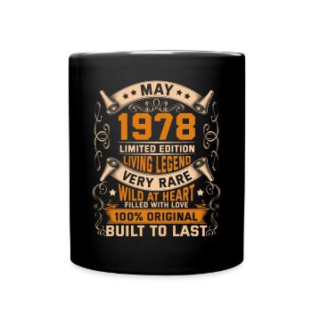 Birthday Legends 100% Original May 1978 - Tasse einfarbig - Schwarz - Vorne