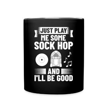 Sock Hop Sox 50s Musik Party Tanz 1950s Tänzer - Tasse einfarbig - Schwarz - Vorne