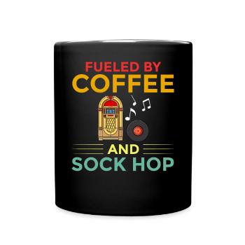 Sock Hop Sox 50s Musik Party Tanz 1950s Tänzer - Tasse einfarbig - Schwarz - Vorne